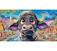 buffalo 1000 Piece Jigsaw Puzzle for Adults Kids - Impossible Hard Challenging Game Great Gift Idea 38x26/1000pcs