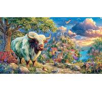 buffalo 1000 Piece Jigsaw Puzzle for Adults Kids - Impossible Hard Challenging Game Great Gift Idea 38x52/1000pcs