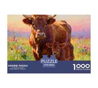 Buffalo, 1000-piece Puzzle, Rewarding Challenge for Problem-solving Skills, Perfect for Home Décor Or Keepsakes, Suitable for Ages 10+, Painted Style Animal, 38x26cm/1000pcs