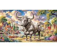 buffalo 1000 Pieces Puzzle for Adults - Hard Difficult Challenging Family Game Home Activity 38x26/1000pcs