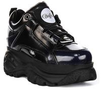 Buffalo 1339-14 2.0 Women's Calf Skin Color Blend Sneakers Platforms (Black Blue, UK 6)