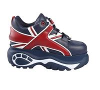 Buffalo 1339-14 Leather Women's Blue/Red Trainers - UK 6