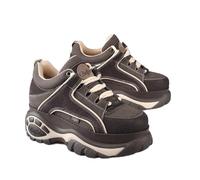 Buffalo 1339-14 Leather Women's Brown/Beige Trainers - UK 4