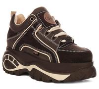 Buffalo 1339-14 Leather Women's Brown/Beige Trainers - UK 5
