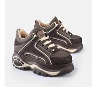 Buffalo 1339-14 Leather Women's Brown/Beige Trainers - UK 6.5