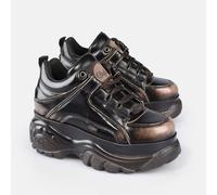 Buffalo 1339-14 Leather WoMens Brown Trainers - Size UK 4