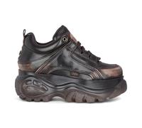 Buffalo 1339-14 Vintage Brown Vegan Leather Chunky Platform Trainers Fashion Sneakers