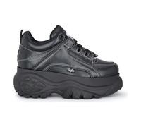 Buffalo Women's 1339-14 Platform Chunky Lace-Up Sneakers Vegan Box Leather in Black | Size: 6 Buffalo Black 6