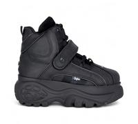 Buffalo 1348-14 2.0 Womens Black Leather Chunky Platform High Ankle Fashion Trainers Boots