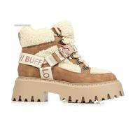 (7) Buffalo Aspen Com Mid Warm Vegan Womens Fashion Boots in Beige Cognac