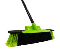 Buffalo 18" Outdoor Stiff Pvc Yard Broom With Scraper Blade & Metal Handle