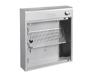 Buffalo 20W UV Knife Steriliser - 14 Knife Capacity, Stainless Steel, Wall Mounted, Lockable for Security, Auto Shut Off, Restaurant Knife Sterilizer, CJ306