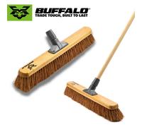 Buffalo 24" Large Indoor Soft Coco Platform Broom With Unbreakable Bracket (Includes Handle)