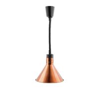 Buffalo 250W Conical Retractable Heat Shade, Copper Finish, Adjustable Cord length: 280-1520 mm, Heat Bulbs Sold Separately, Professional Installation Required, DY463