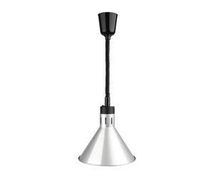 Buffalo 250W Conical Retractable Heat Shade, Silver Finish, Adjustable Cord length: 280-1520 mm, Heat Bulbs Sold Separately, Professional Installation Required, DY464