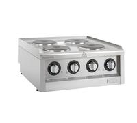 Buffalo 600 Series 4 Ring Electric Countertop Boiling Top CU471, 7kW