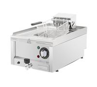 Buffalo 600 Series 6kW Single Tank Electric Deep Fryer, 8Ltr, 8 Ltr | Delivers rapid heat recovery to maintain ideal frying temperatures during busy professional kitchen service shifts.
