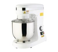 Buffalo Planetary Mixer in White - Metal Body - Removable Funnel - 7L