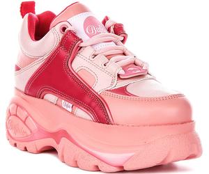 Buffalo 8439-14 Rev Platform Toe Cap Lace Up Womens Trainer In Rose UK 3 - 8