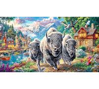 buffalo Adult Jigsaws 1000 Piece - Hard Difficult Challenging Game Home Activity Gift 38x52/1000pcs
