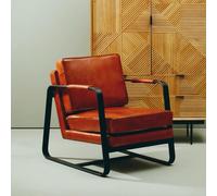 Buffalo Armchair - Tan - Leather with Black Metal