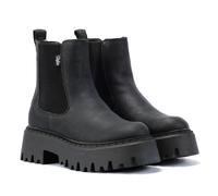 Buffalo Aspen Chelsea Leather WoMens Black Boots - Size UK 7