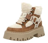 Buffalo Aspen Com Winter Boots, Beige Brown Suede, Sherpa Lined, Platform Lug Sole, Outdoor Combat Style (Beige Brown, UK Footwear Size System, Adult, Women, Numeric, Medium, 5)