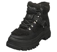 Buffalo - Aspha Com Mid Warm Vegan Nubuck/Fur Black - Girl Shoes - black - EU 37 - Textile, Synthetic/Textile/Rubber,Faux Fur EU 37