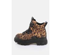 Buffalo - Aspha N Mid Black/Beige Leo - Girl Shoes - brown - EU 38 - Textile/Textile/Rubber EU 38