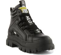 Buffalo Aspha Nc Mid Lace Up Vegan Platform Womens Boots In Black Size UK 3 - 7