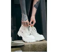 Buffalo Aspha NC Mid WoMens White Boots Faux Leather - Size UK 6