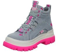Buffalo ASPHA NIC MID Women's Lace-Up Boots, High Trainers, Blue Textile, Vegan denim, 6 UK