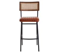 Buffalo Bar Chair - Tan - Leather with Black Metal