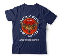 Buffalo Bill’s Body Lotion Unisex T-Shirt - Horror Silence Lambs Hannibal Tee - L Navy