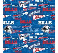 Buffalo Bills Cotton Fabric - NFL Team Logo Cotton Fabric by The Yard, Fat Quarter, Half Yard, 1 Yard, 2 Yard Cuts