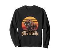 Buffalo Bison Sunset Road Trip Sweatshirt