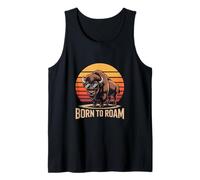 Buffalo Bison Sunset Road Trip Tank Top