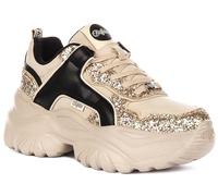 Buffalo Bliss Glam Women's Sparkly Glitter Clr Combi Pltf Platforms (Gold, UK 3)