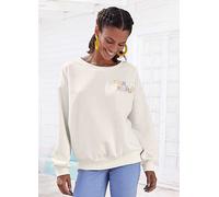 Buffalo Boat Neck Casual Sweatshirt Cream