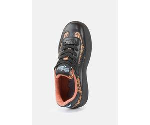 Buffalo - Cajo Vegan Nappa/Satin Leo/Black - Girl Shoes - black - EU 39 - Textile, Synthetic/Textile/Rubber EU 39