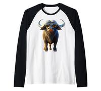 Buffalo Cape Water Buffalos Safari South African Buffalo Raglan Baseball Tee