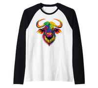 Buffalo Cape Water Buffalos Safari South African Buffalo Raglan Baseball Tee