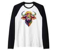Buffalo Cape Water Buffalos Safari South African Buffalo Raglan Baseball Tee