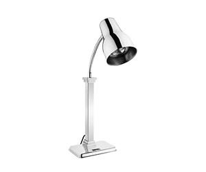 Buffalo Carvery Station Food Heat Lamp 250W, Stainless Steel DB455 | Adjustable head directs focus exactly where needed with simple plug-and-play operation and a discreet power switch.