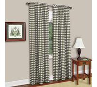 Buffalo Check Panel Window Curtain - 42 Inch Width, 63 Inch Length - Sage & Ivory Plaid - Light Filtering Farmhouse Country Drapes for Bedroom Living & Dining Room by Achim Home Decor