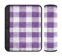 Buffalo Check Purple 2 Pack Seatbelt pad More Comfort Driving for Backpack funda para cinturón de carro