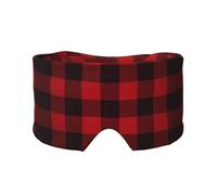 Buffalo Check red and Black Plaid Christmas Blackout Women Eye Shades for Sleeping - Men Adjustable Sleep Eye Masks