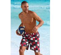 Buffalo Checked Swim Shorts Red / Black Check