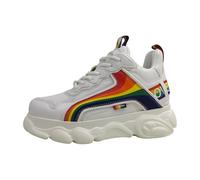 Buffalo CLD Chai Sneaker Vegan..Limited ED. 2025 Rainbow Love IS Love Numbering from 36 to 40, White, 3 UK
