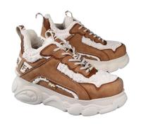 Buffalo Cld Chai Warm Women's Subtle Fur Lined Platform Snek Platforms (Beige Brown, UK 4)